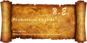 Miokovics Enikő névjegykártya